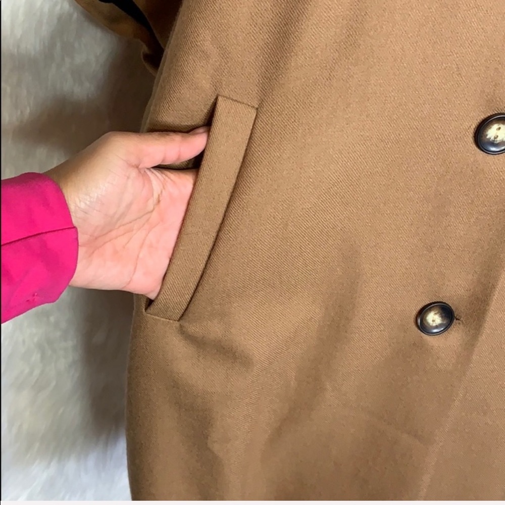 Anthropologie Amour Vert Camel Regina Wool Capelet - Picture 6 of 8